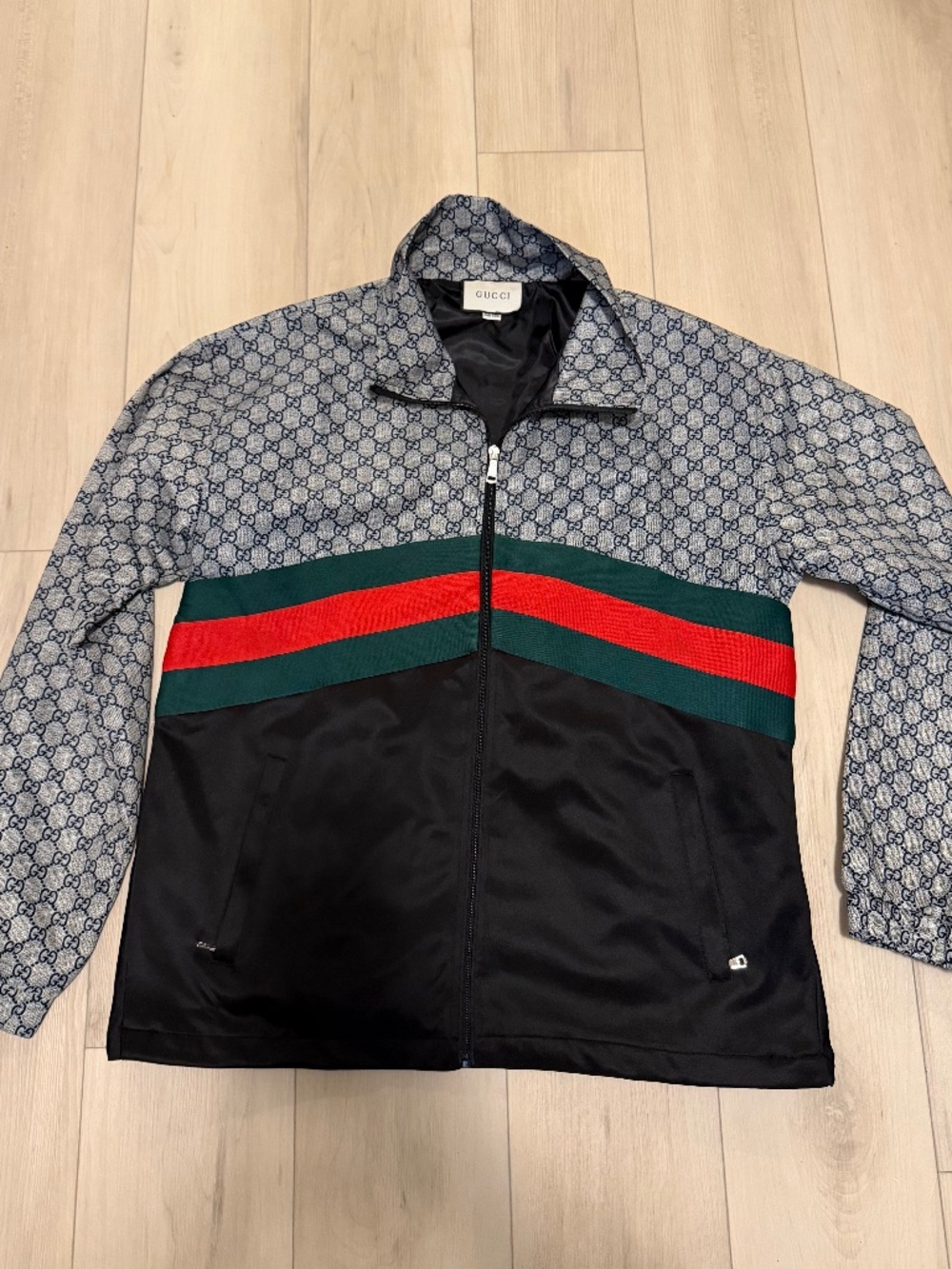 Men Vintage Gucci Web Red/Green Tracksuit Jacket Large